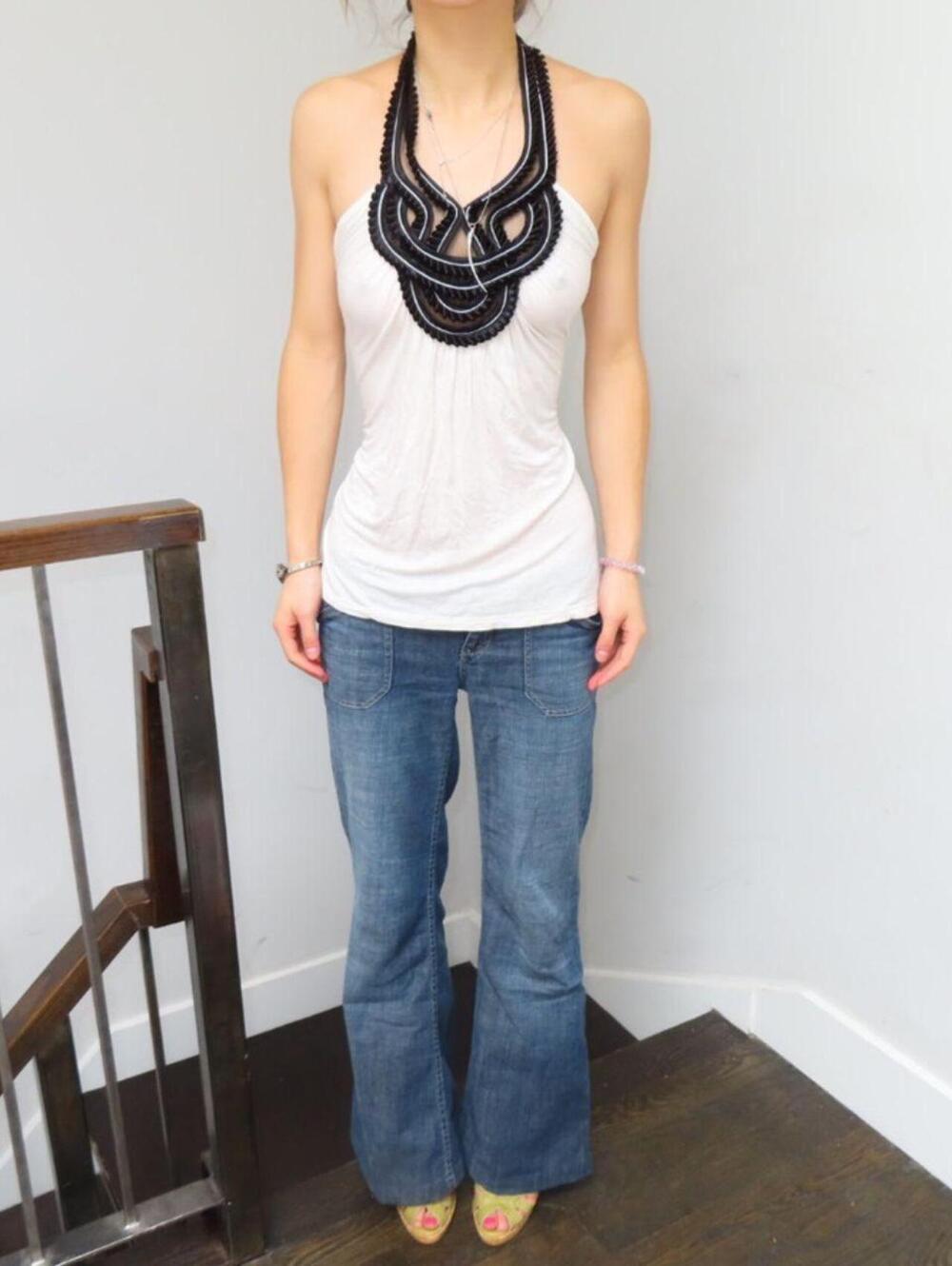Bebe Women's White Vests-tanks-cami